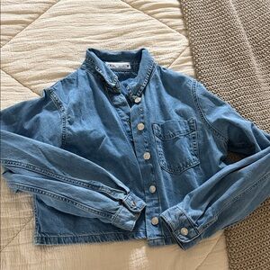 Zara cropped Denim Jacket
